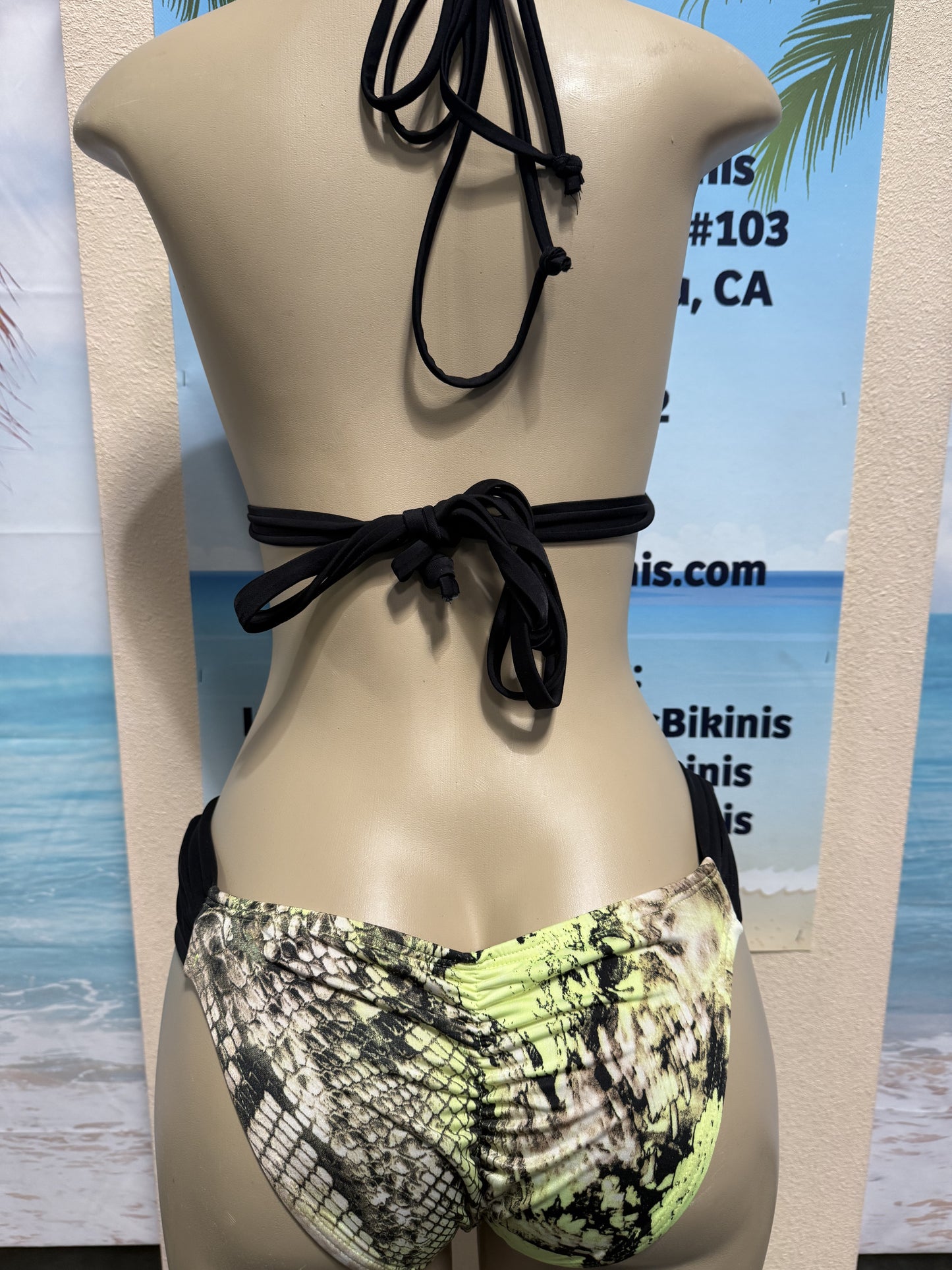 Lolita Double String Top in Amazon Snakeskin