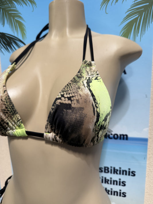 Layla Triangle Top in Amazon Snakeskin