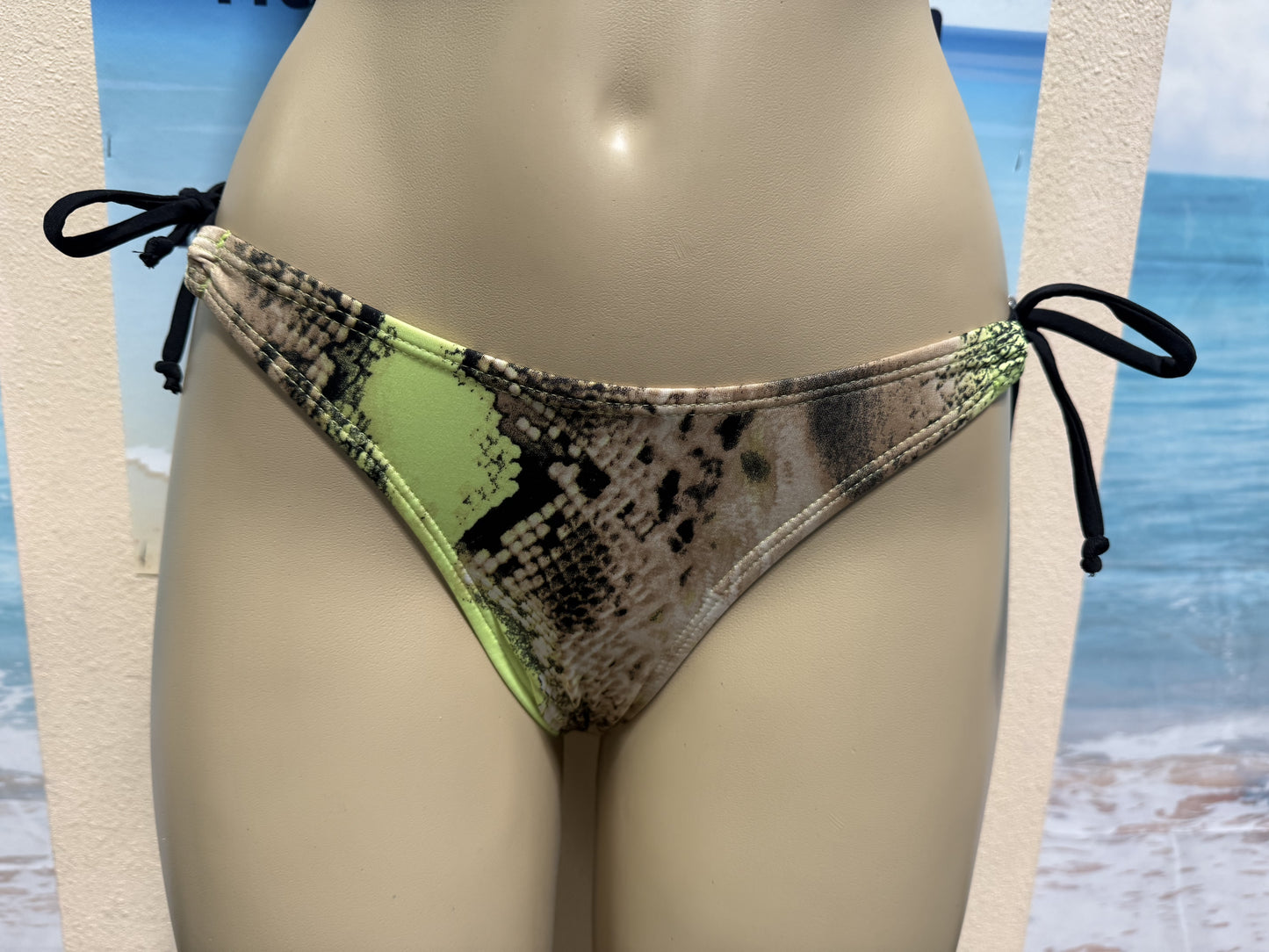 Cabo Tie Side Bottoms in Amazon Snakeskin
