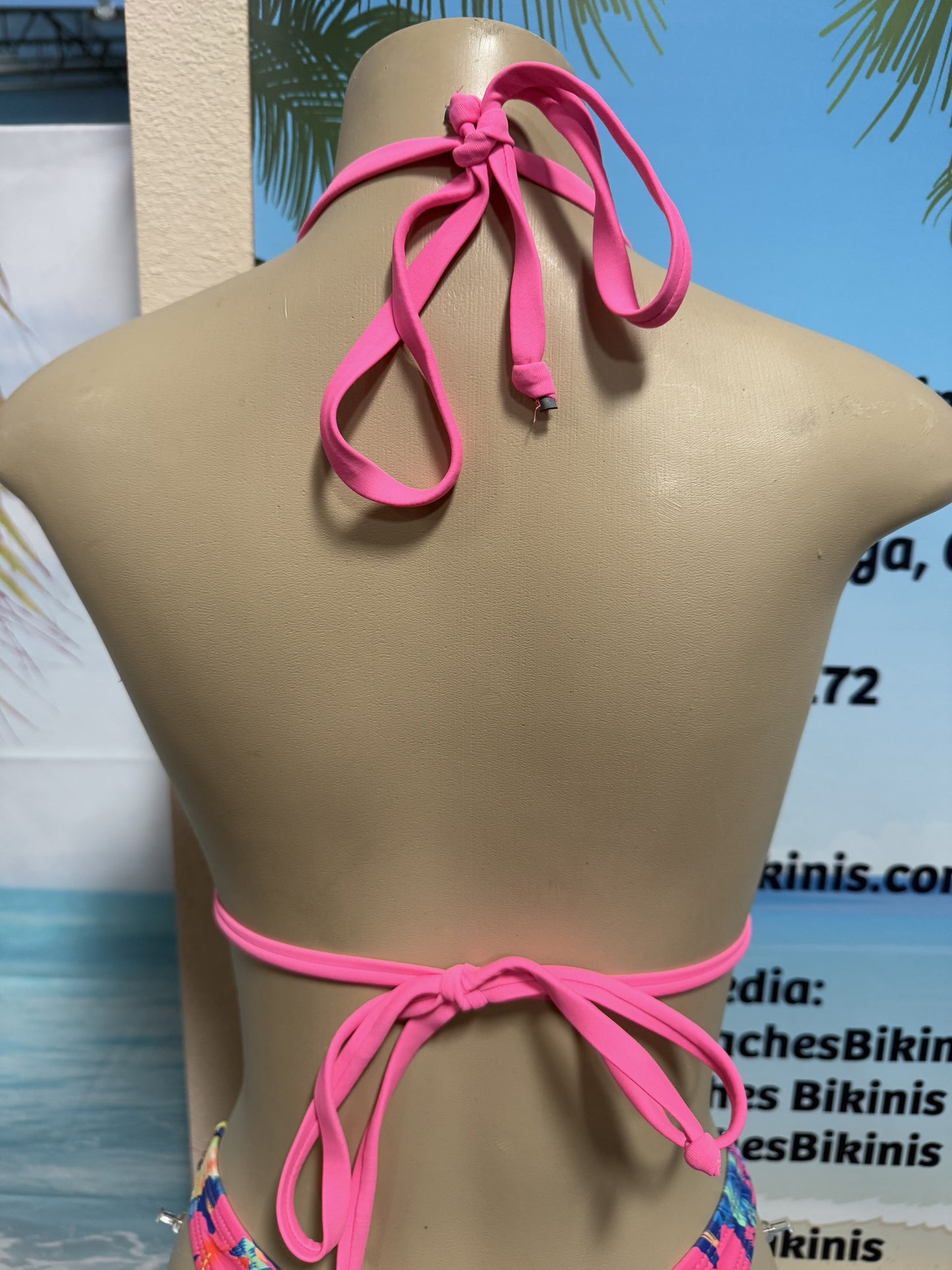Lyla Triangle Top Neon Luau