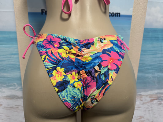 Cabo Tie Side Bottoms Neon Luau