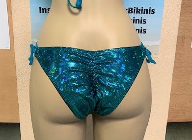 Cabo Tie Side Bottoms Teal Appeal Hologram
