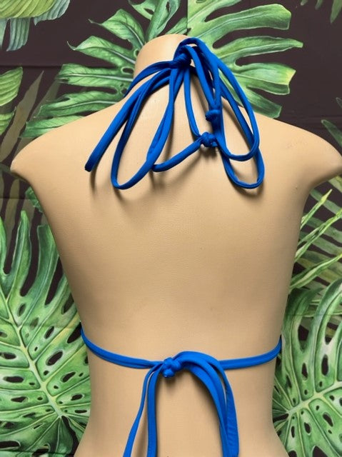 Layla Triangle Top Solid Pacific Blue