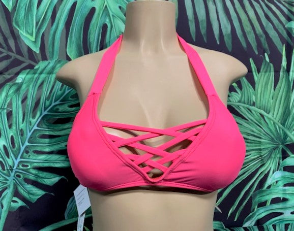 SALE Britney Halter Solid Coral Pink