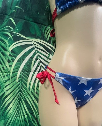 2024 Cabo Tie Side Bottoms Patriotic Stars with Bow