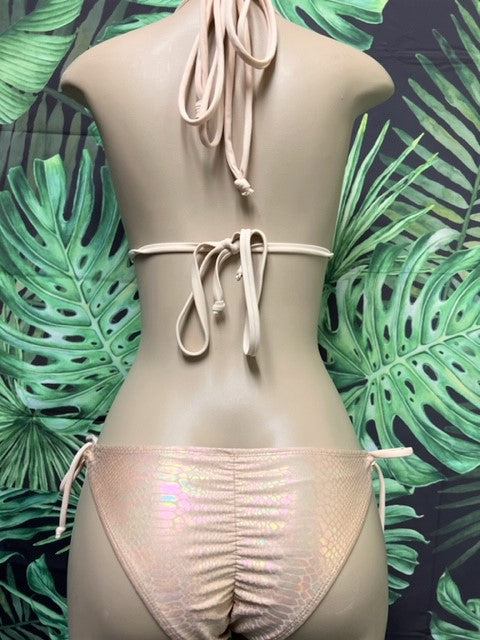 Cabo Tie Side Bottoms Champagne Cobra