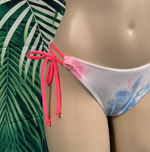 Cabo Tie Side Bottoms Coral Tie Dye