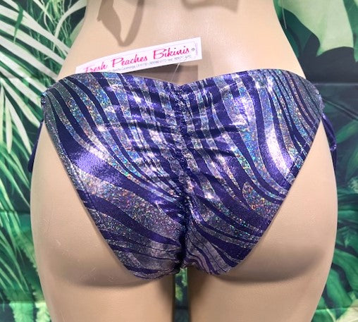 Cabo Tie Side Bottoms Purple Zebra