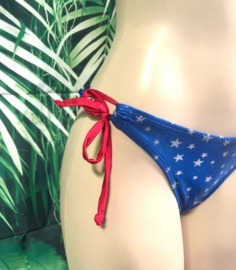 2024 Cabo Tie Side Bottoms Patriotic TINY Stars with Bow