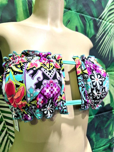 Ella Reversible Ruffle Top Tribal Island