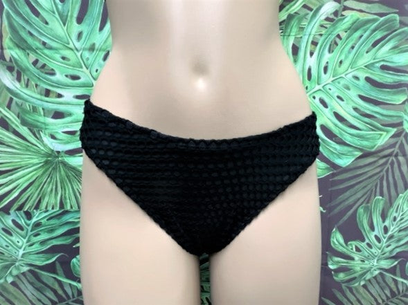 Exuma Bottoms Black on Black Net Crochet