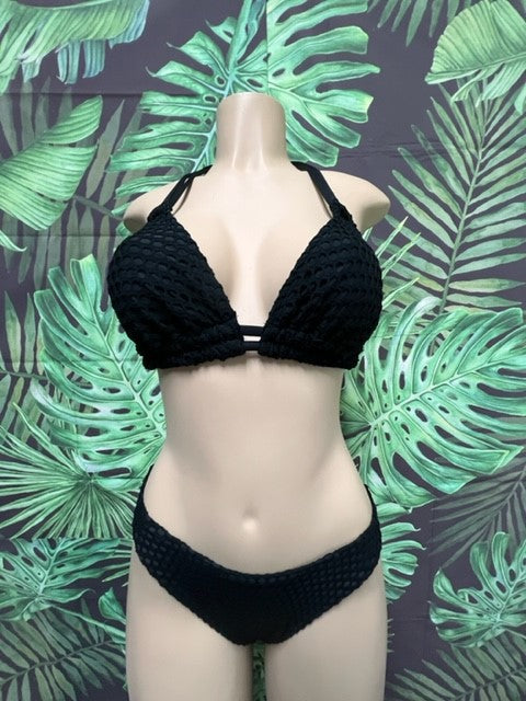 Exuma Bottoms Black on Black Net Crochet