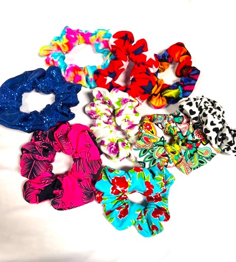 Hair Scrunchie Patriot Red Stars