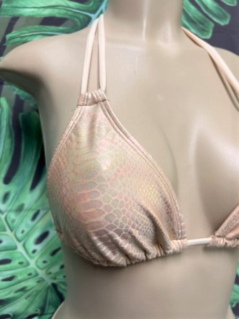 Layla Triangle Top Champagne Cobra