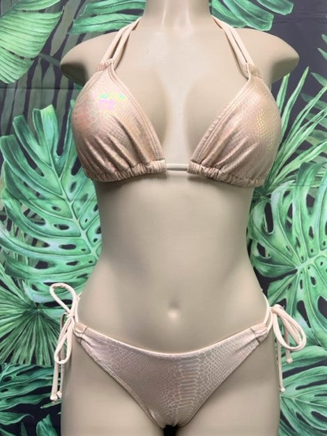 Cabo Tie Side Bottoms Champagne Cobra