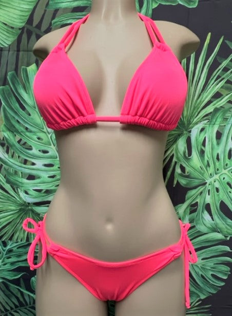 Cabo Tie Side Bottoms Bright Coral