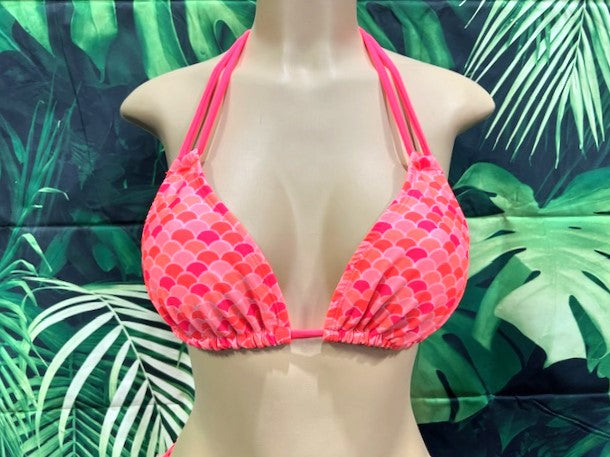 Layla Triangle Top Neon Coral Mermaid