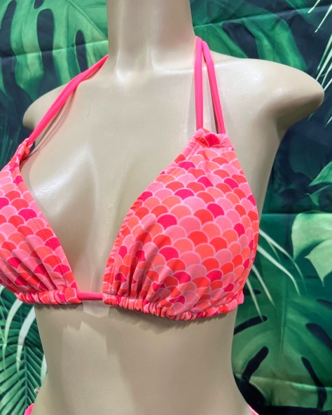 Layla Triangle Top Neon Coral Mermaid