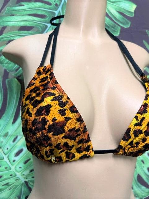Layla Triangle Top Golden Leopard