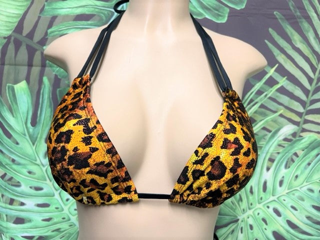 Layla Triangle Top Golden Leopard