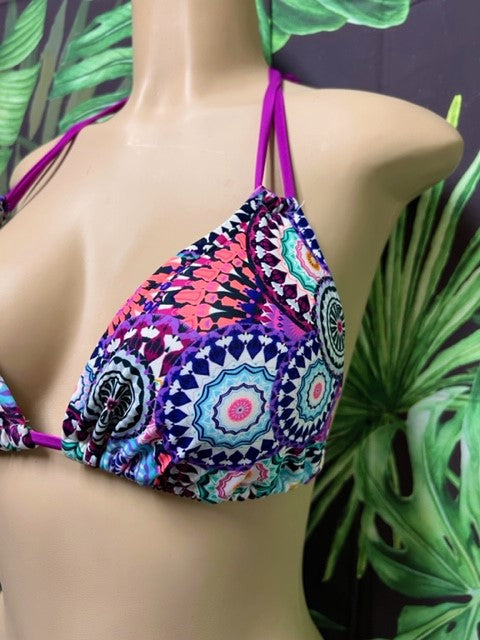 Layla Triangle Top Magenta Pinwheels