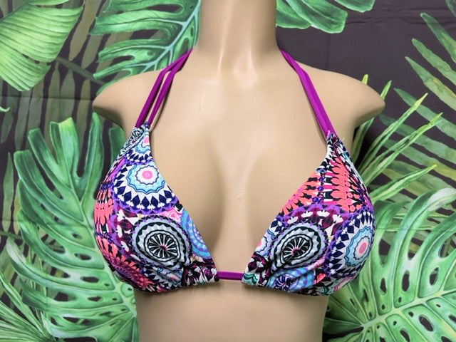 Layla Triangle Top Magenta Pinwheels