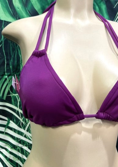 Layla Triangle Top Solid Plum