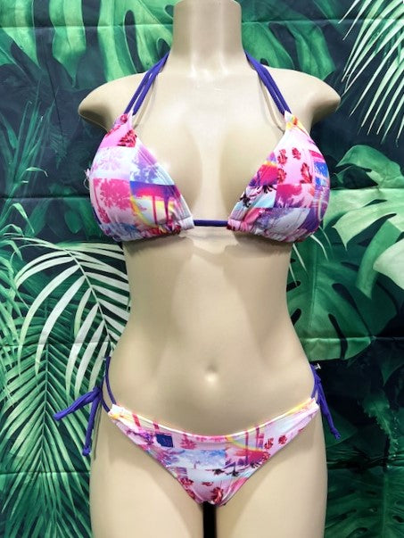 SALE Layla Triangle Top Purple Hawaii