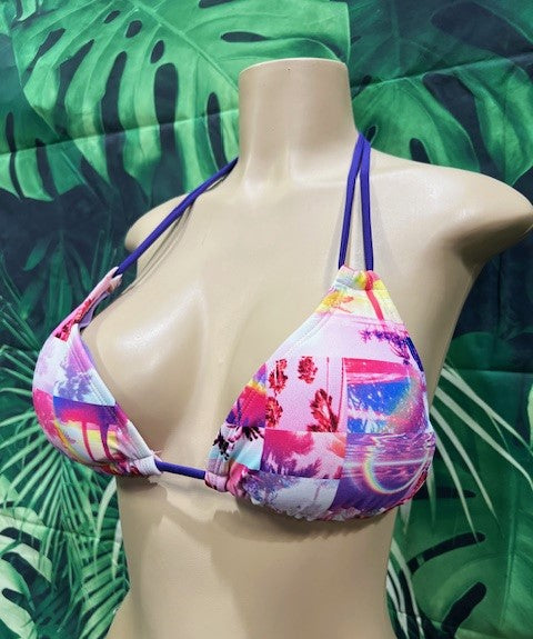 Layla Triangle Top Purple Hawaii