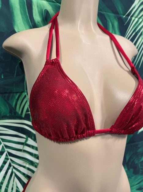 Layla Triangle Top New Red Metallic