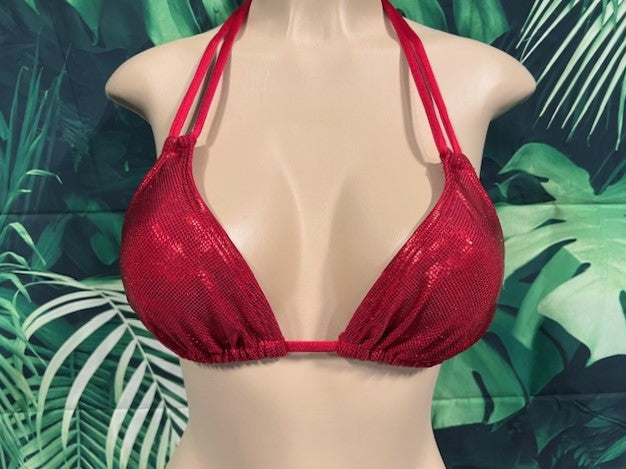 Layla Triangle Top New Red Metallic
