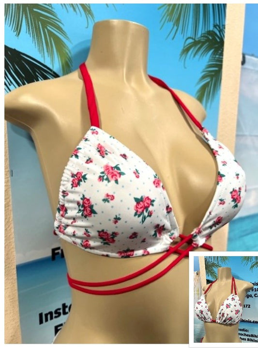 Layla Triangle Top Little Red Roses