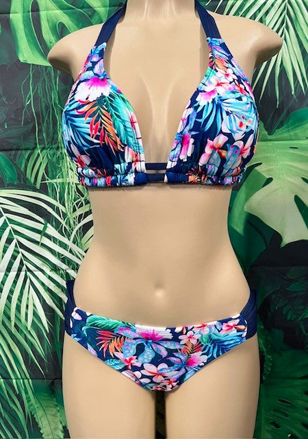 Paradise Bikini Bottoms Blue Tropical