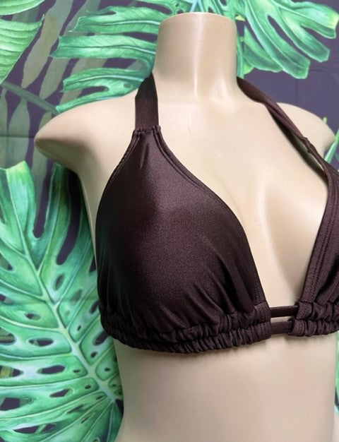 Lola Double String Bikini Top Mocha