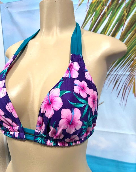 Lola Double String Top Plum Plumeria