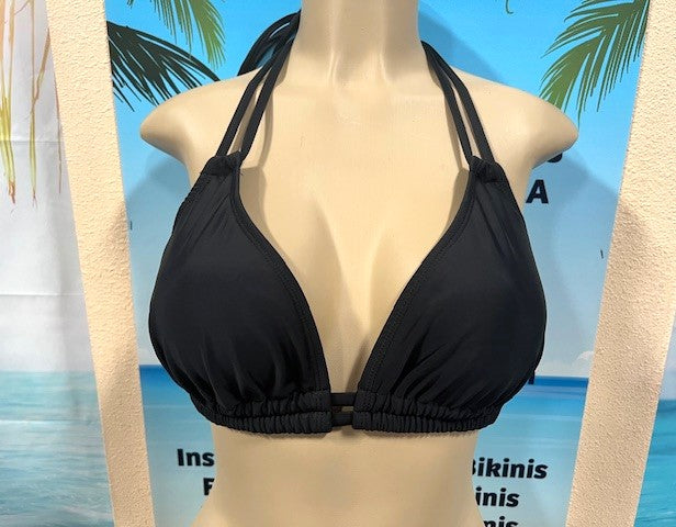 Lolita Double String Top Solid Black