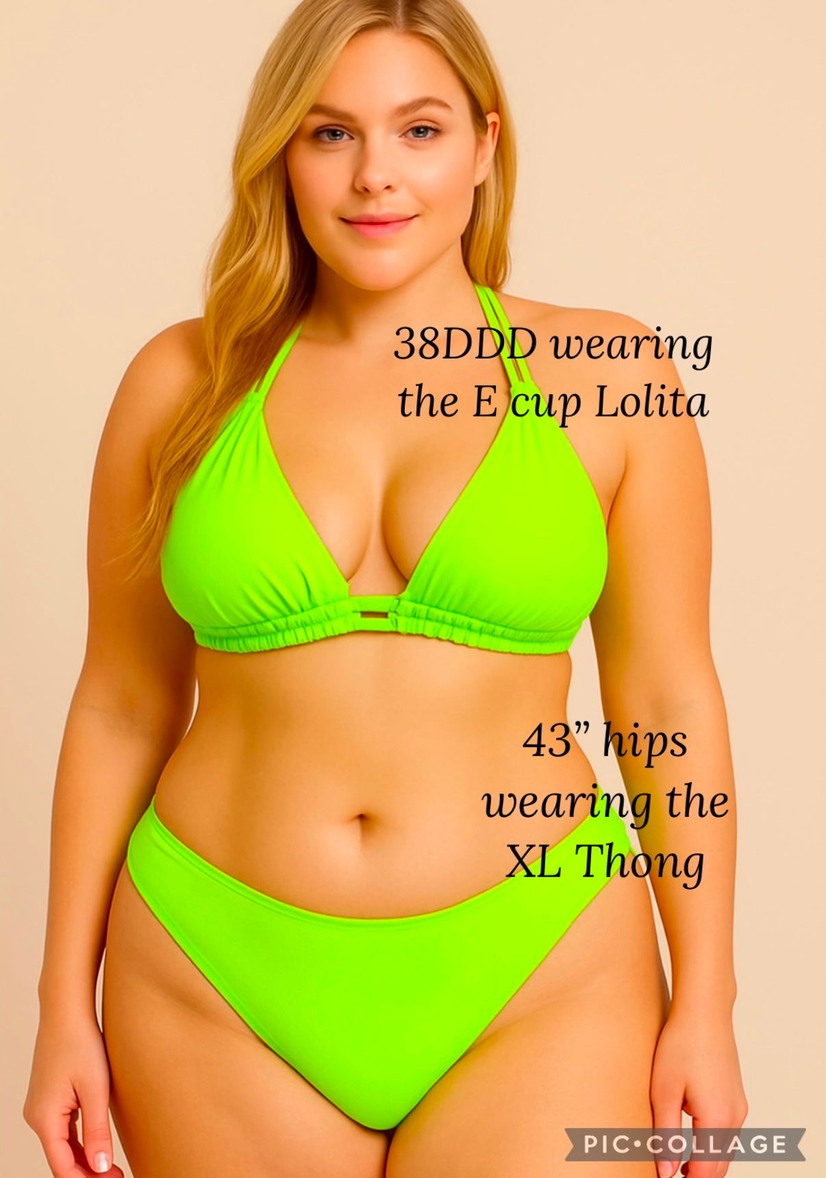 Lolita Double String Top Neon Green Ribbed