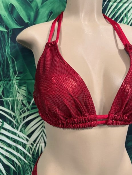 Lolita Double String Top Red Metallic