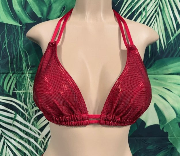 Lolita Double String Top Red Metallic