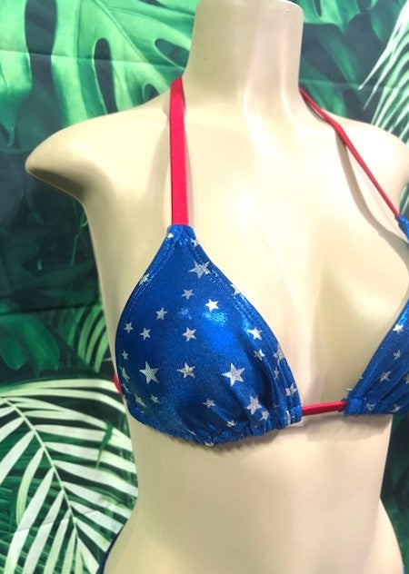 Lyla Triangle Top Patriotic TINY Stars