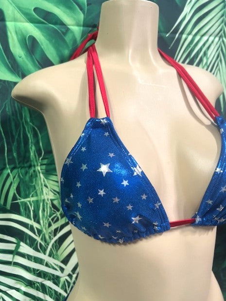 Layla Triangle Top Patriotic TINY Stars