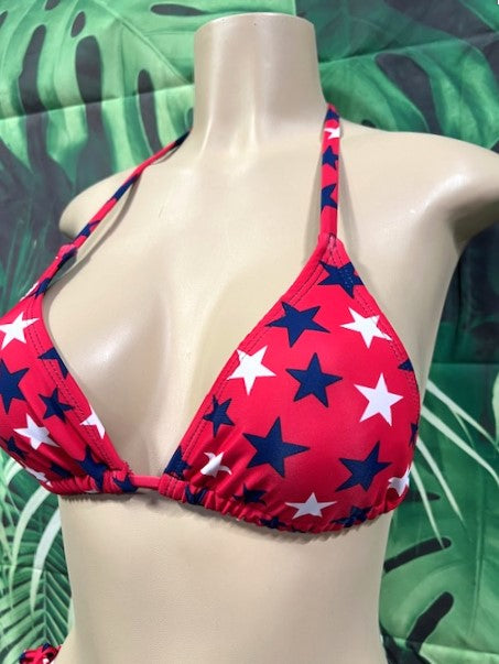 Lyla Triangle Top Patriot Red Stars