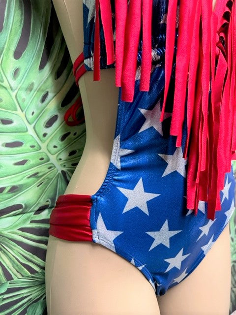 Newport Monokini Flag Stars with Fringe