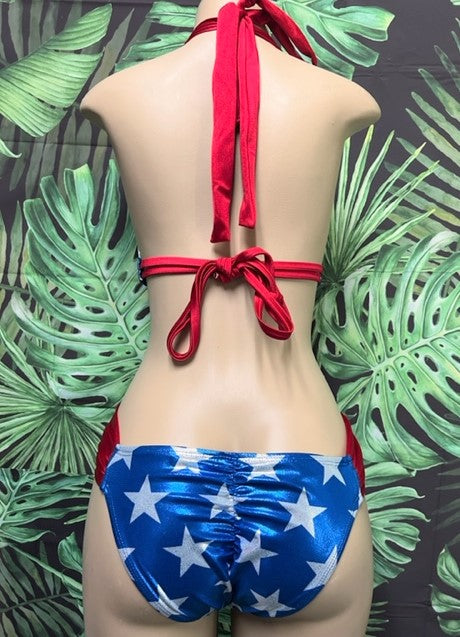 Newport Monokini Flag Stars with Fringe