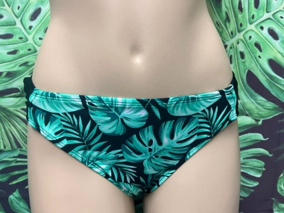 Paradise Bikini Bottoms Green Leafy