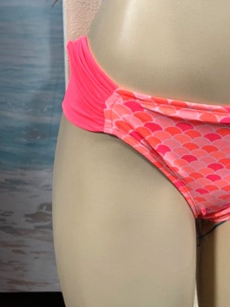 Paradise Bikini Bottoms Neon Coral Mermaid