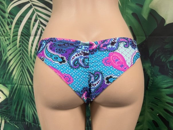 Tonga Bikini Borroms Purple Paisley Dots