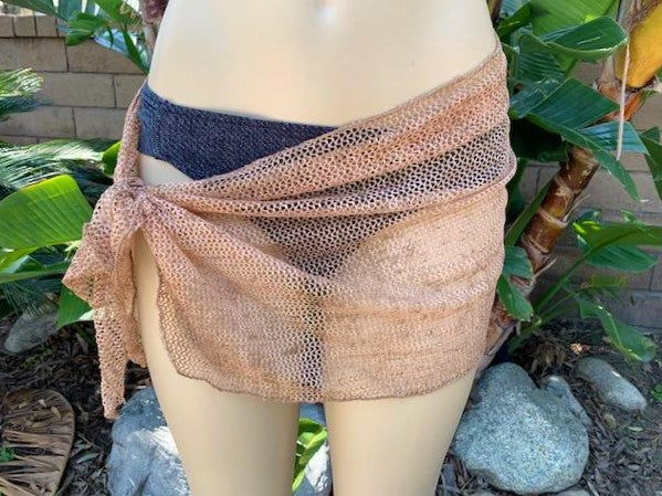 Wrap Skirt Cover Up Sarong Nude Crochet Net