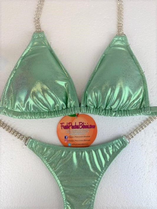 Competition Bikini SET Pro Top and Butterfly Pro Bottoms Mint