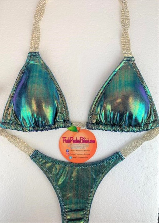 Competition Bikini SET Pro Top and Fever Pro Bottoms Mermaid Waters